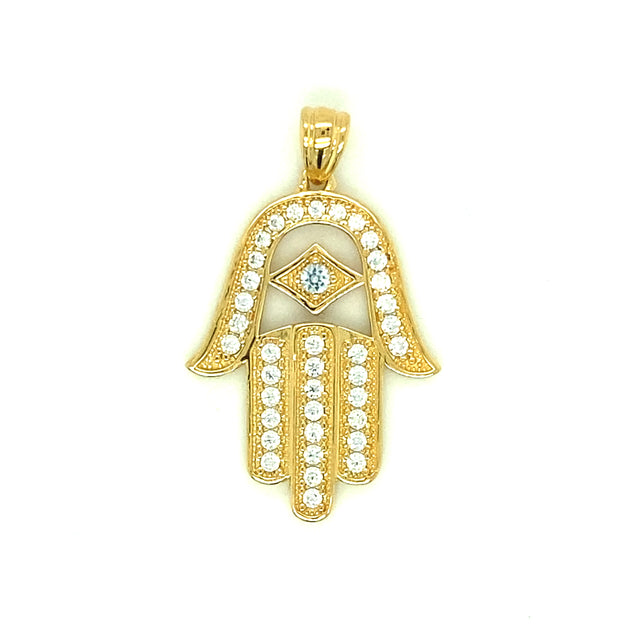 Hamsa 14K Yellow Gold – Melvin Joyeria