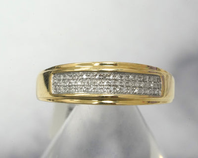 Mens Wedding Band 14K Yellow Gold