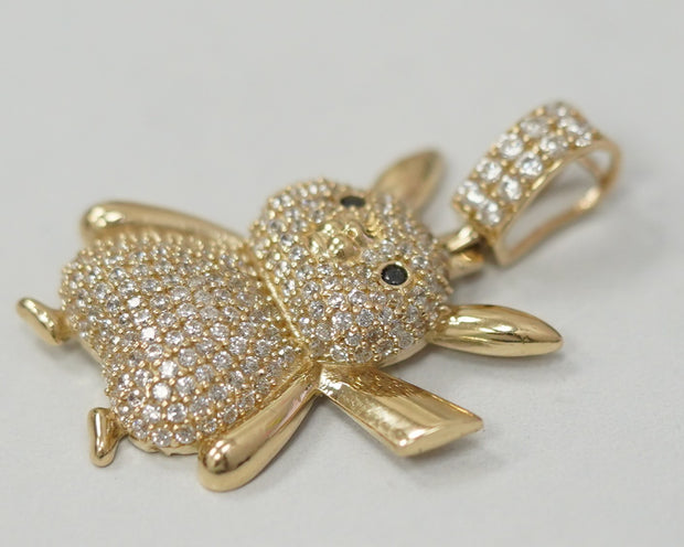 CZ Monkey 14k Yellow Gold