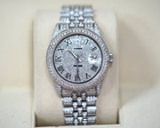Rolx Datejust 36mm Stainless Steel 15ct Diamonds Roman Dial