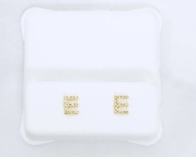 Diamond Letter E 14K Yellow Gold