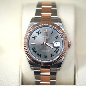 Pre Owned Rolex DateJust 41MM Wimbeldon Dial Rose Gold Two Tone