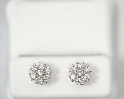 0.75 Ct Diamond Studs 14K White Gold