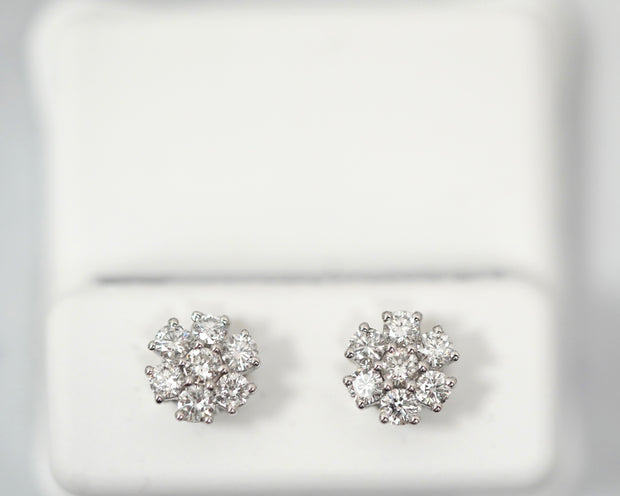 0.75 Ct Diamond Studs 14K White Gold