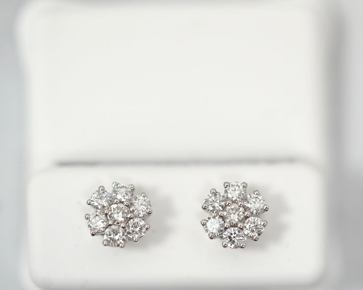 0.75 Ct Diamond Studs 14K White Gold