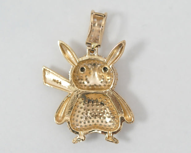 CZ Monkey 14k Yellow Gold