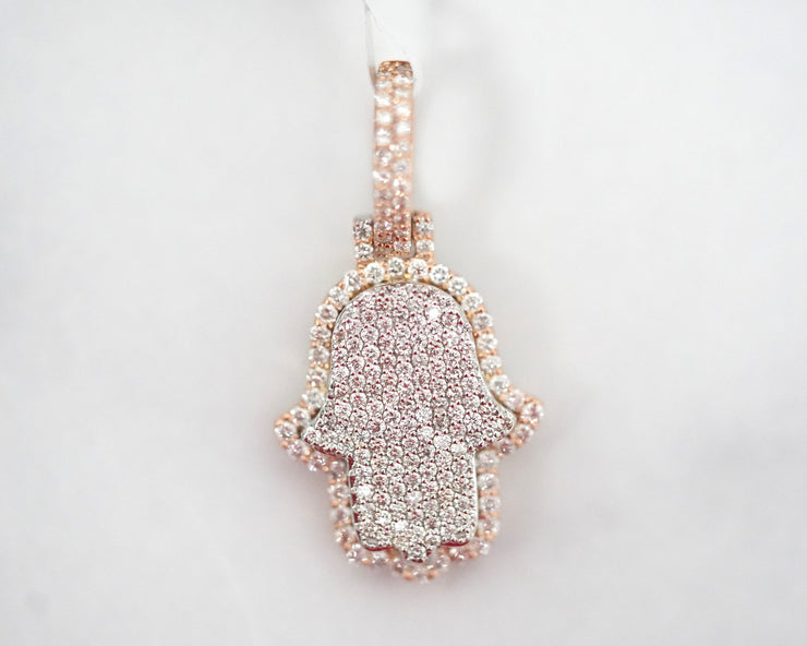 .81ct Round Diamond Hamsa 14k Rose & White Gold