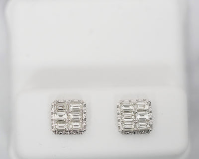 0.76 Ct Baguette Diamond Studs