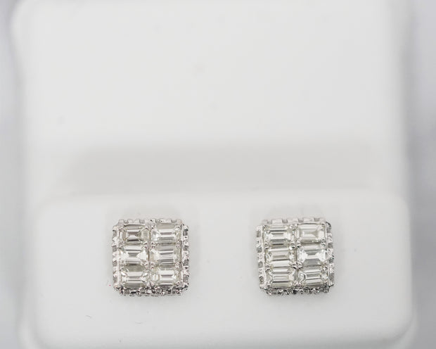 0.76 Ct Baguette Diamond Studs