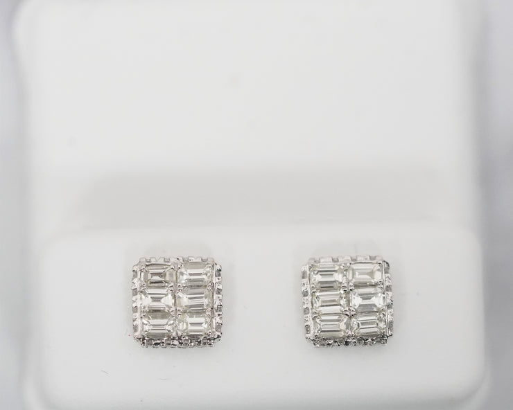 0.76 Ct Baguette Diamond Studs