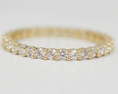 CZ Ring Halo 14K Yellow Gold